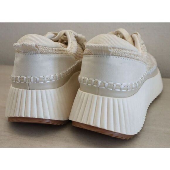 Dolce Vita Women's Sz 10M Ivory Woven Knit Dannis Platform Sneakers - Picture 2 of 9